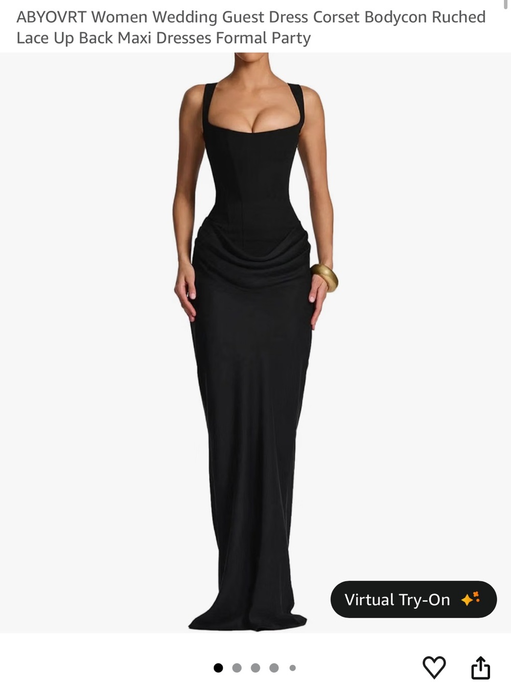 Black Corset Bodycon Maxi Dress